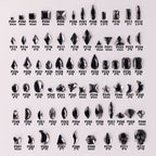 Factory Direct Cross-Border Luxury Sparkling Clear Black Gray Gold Base Flatback Shaped Glass Crystal Nail Art Rhinestones