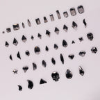 Factory Direct Cross-Border Luxury Sparkling Clear Black Gray Gold Base Flatback Shaped Glass Crystal Nail Art Rhinestones
