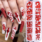 New Style 12-Grid Nail Art Rhinestones Flatback Shaped AB Rhinestones Nail Art Decorations Accessories