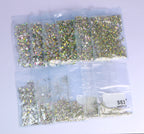 Wholesale Glitter Glass AB Crystals Nail Art Rhinestones Flat Back Non Hotfix Rhinestone Diamond for Fashion Jewelry Earring