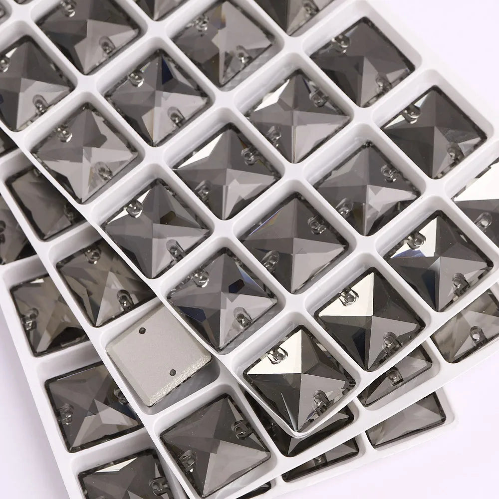 QIYI 3240 High Quality K9 Glass Crystal Rhinestones Glass Beads Triangle Sew-on Crystal Stones for Wedding Dress Bags Shoes