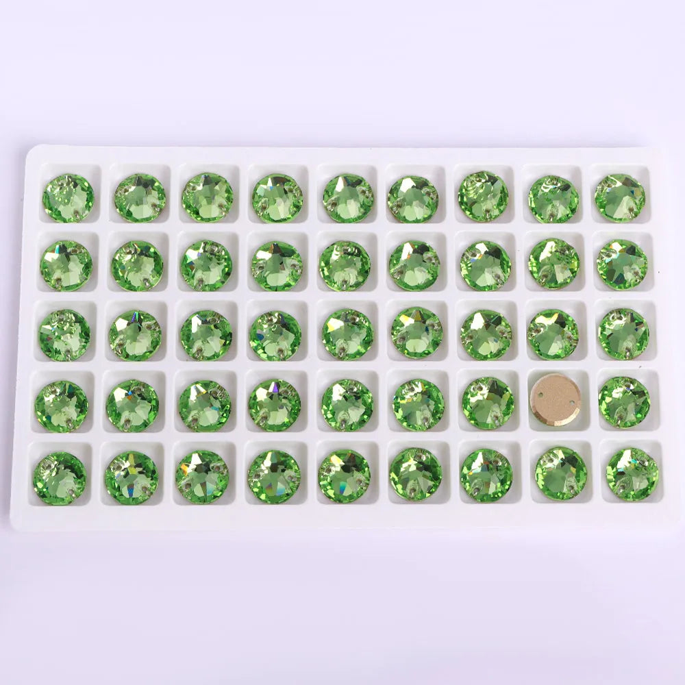 3210 QIYI 2024 New Product Explosion Top Quality Innovative Design Flat Back Clear Glass Oval Shape Sew on Rhinestones for DIY