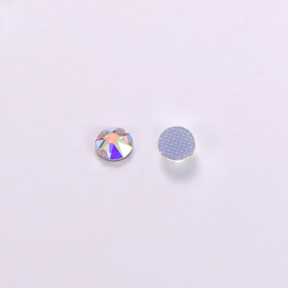 Crystal AB Color SS10 SS16 SS20 SS30 Hotfix Flatback Rhinestone Wholesale Rhinestone Bulk Glass Rhinestones 100 Gross Hot-fix