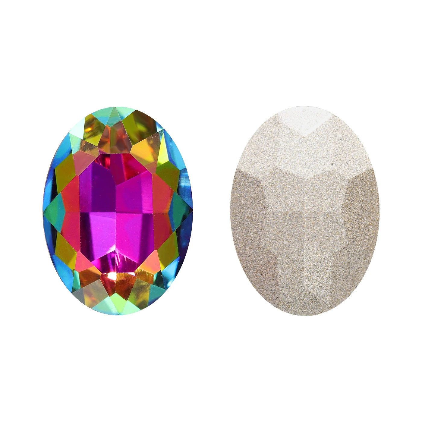 QIYI 2024  New Arrival Effect Factory Direct Wholesale Inviromental Friendly Oval Shape K9 Glass Stone for Clothing  Decoration