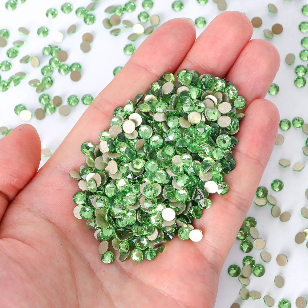 Top Quality 2088 Crystal Glass Rhinestones 16 Cut Facets Round Flatback Diamond Strass AB in Bulk Stones for Cloth Tumbler