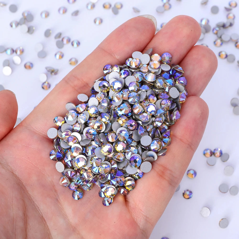 QIYI SS10-SS20 1130-1187 14400pcs Non Hot Fix Factory Direct Wholesale High Quality Durable Glass Crystal Rhinestones for Girls