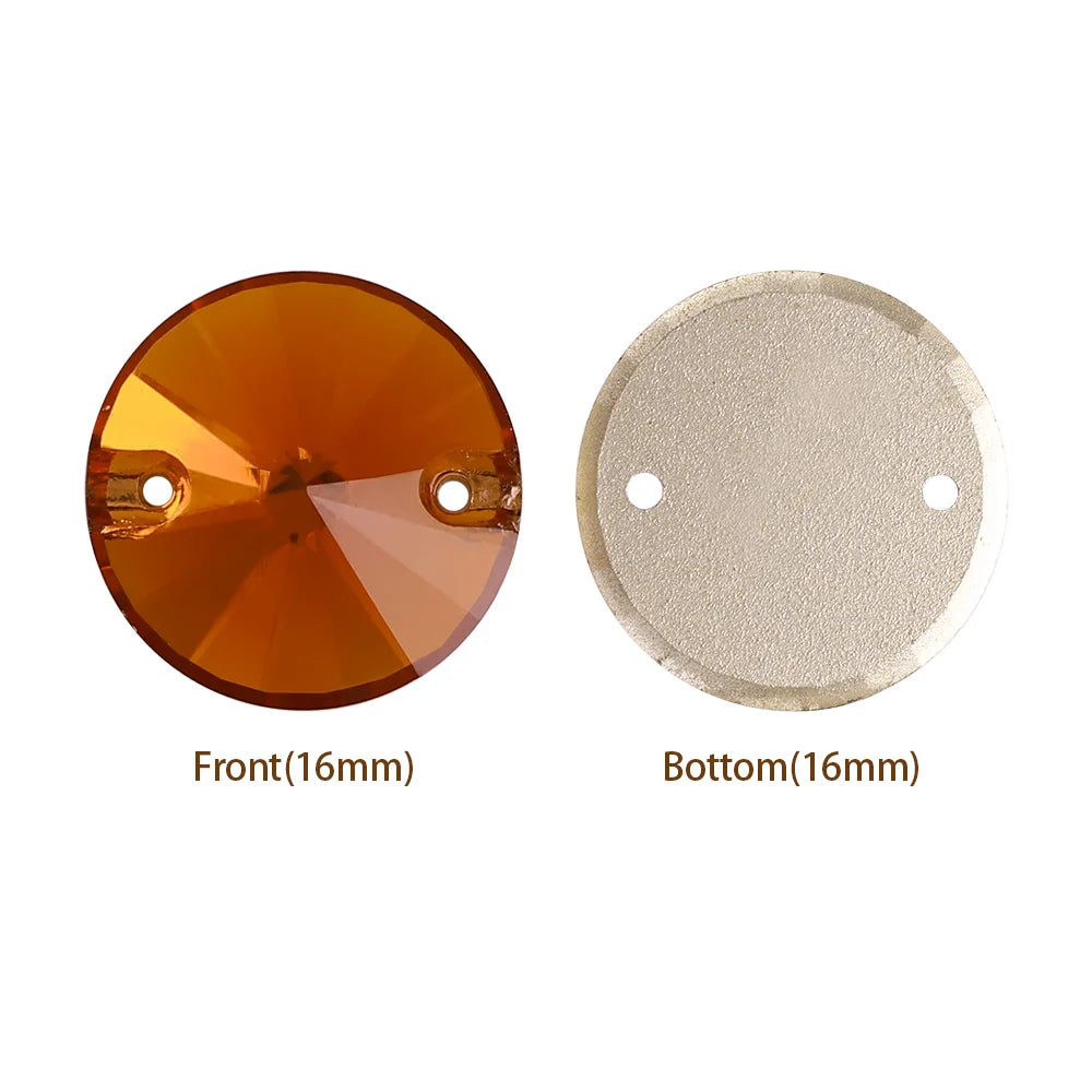 3200 QIYI Innovative Design Top Quality Rivoli Shape Flat Back Glass Crystal Sew on Rhinestones for Designer Garment Decoration