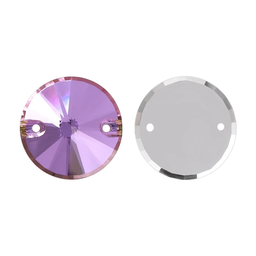 High Quality Sewing on Glitter Rivoli Rhinestones Pointback  Crystal Glass Fancy Stone for Garment Decoration