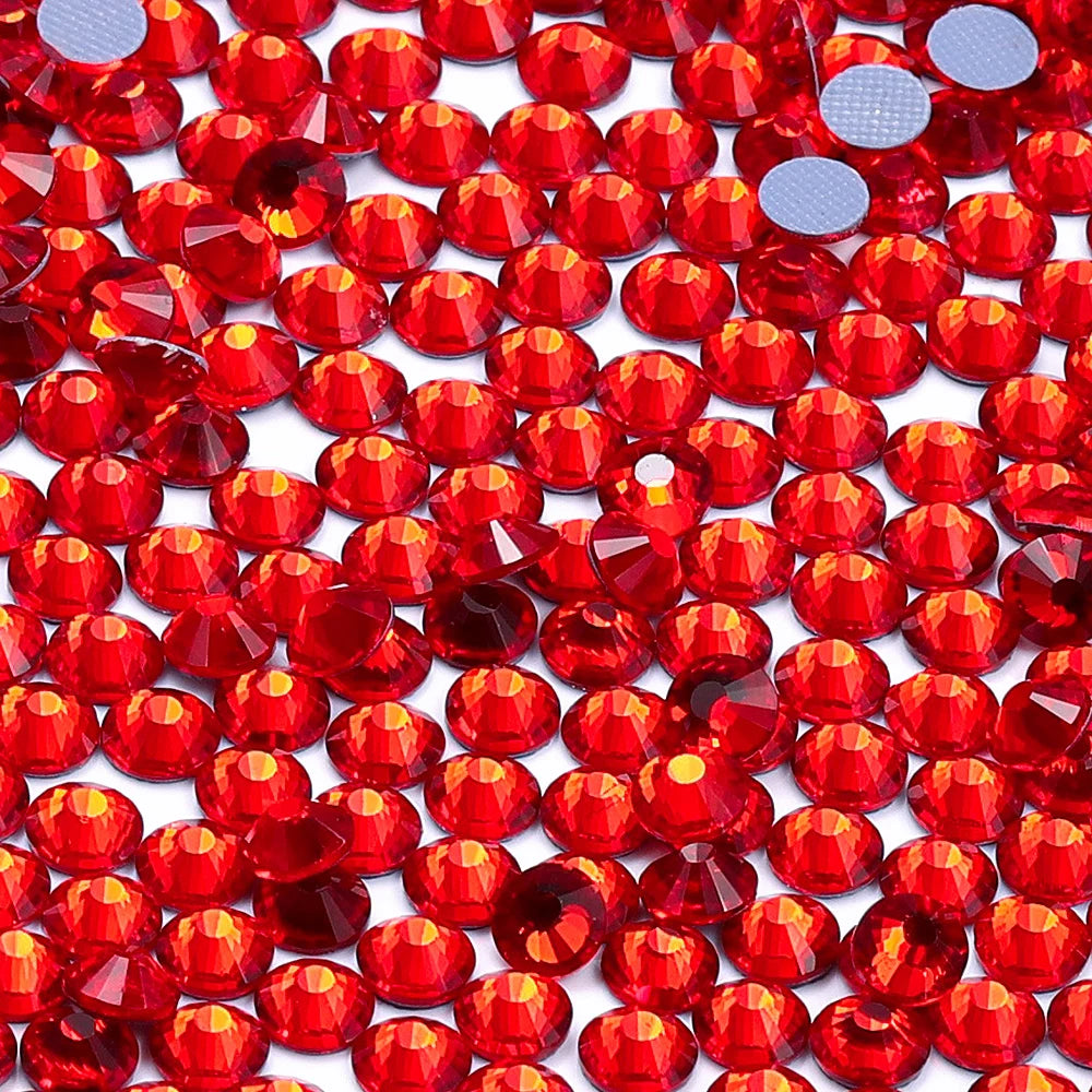 Wholesale 60Colors Hotfix Glass Crystal Rhinestone Flat Back Round Hotfix Crystal Stone Delicate for Clothing Accessories