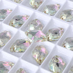 Wholesale Lemon AB Crystal Bling Custom Sew-on Rhinestones 5A Quality FlatBack 2 Holes Sewing Stones Bling Wedding Decoration