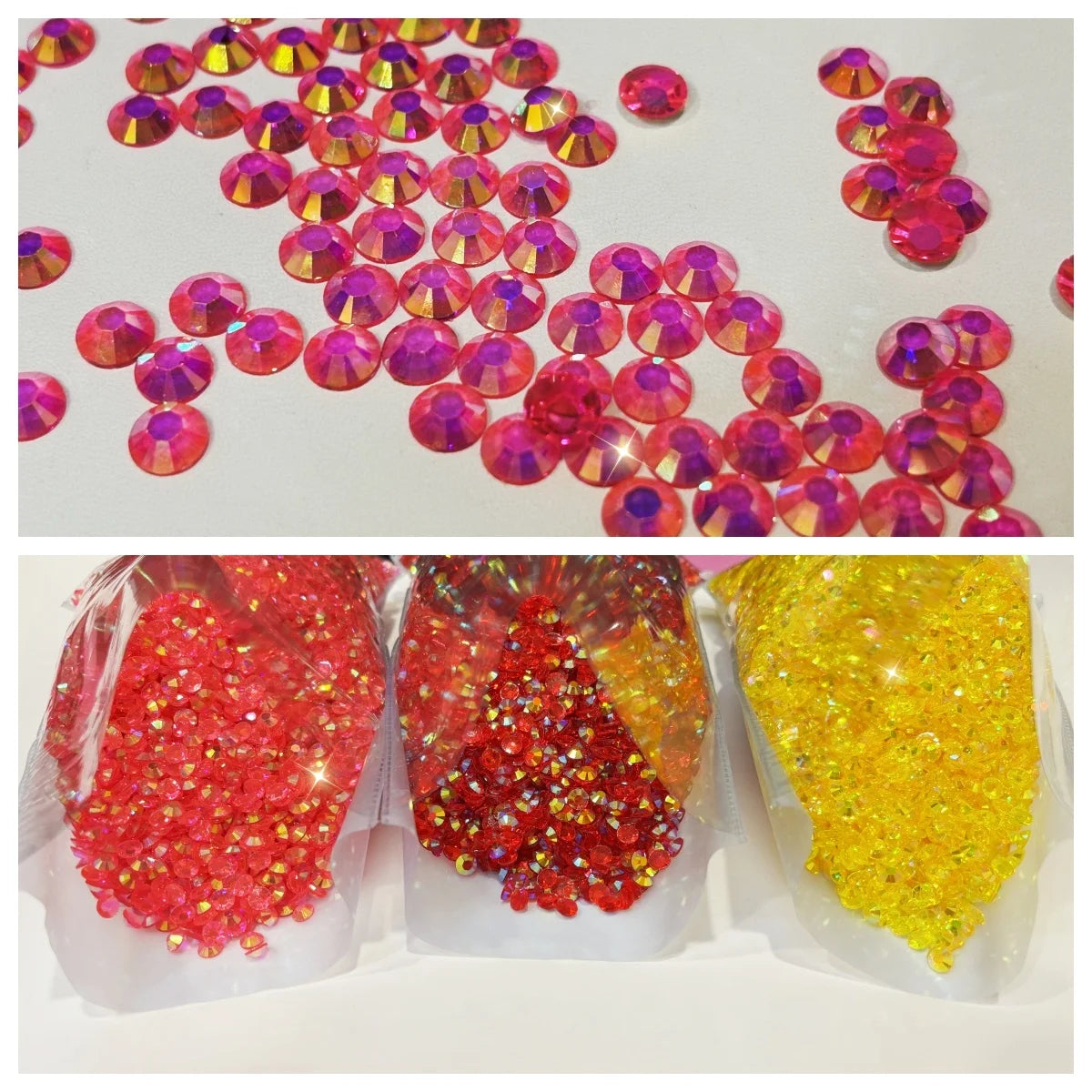 Wholesale of High Quality Flat Bottomed Crystal Rhinestones Transparent Jelly Rhinestones for Handicrafts