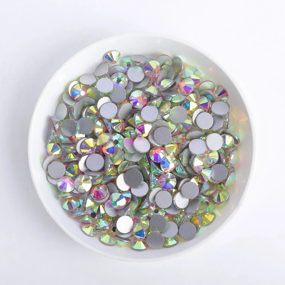 Wholesale Bling Bling Ss3 Ss50 Non Hotfix Brown Glass Rhinestones Nail Rhinestone for Nail Art Decoration