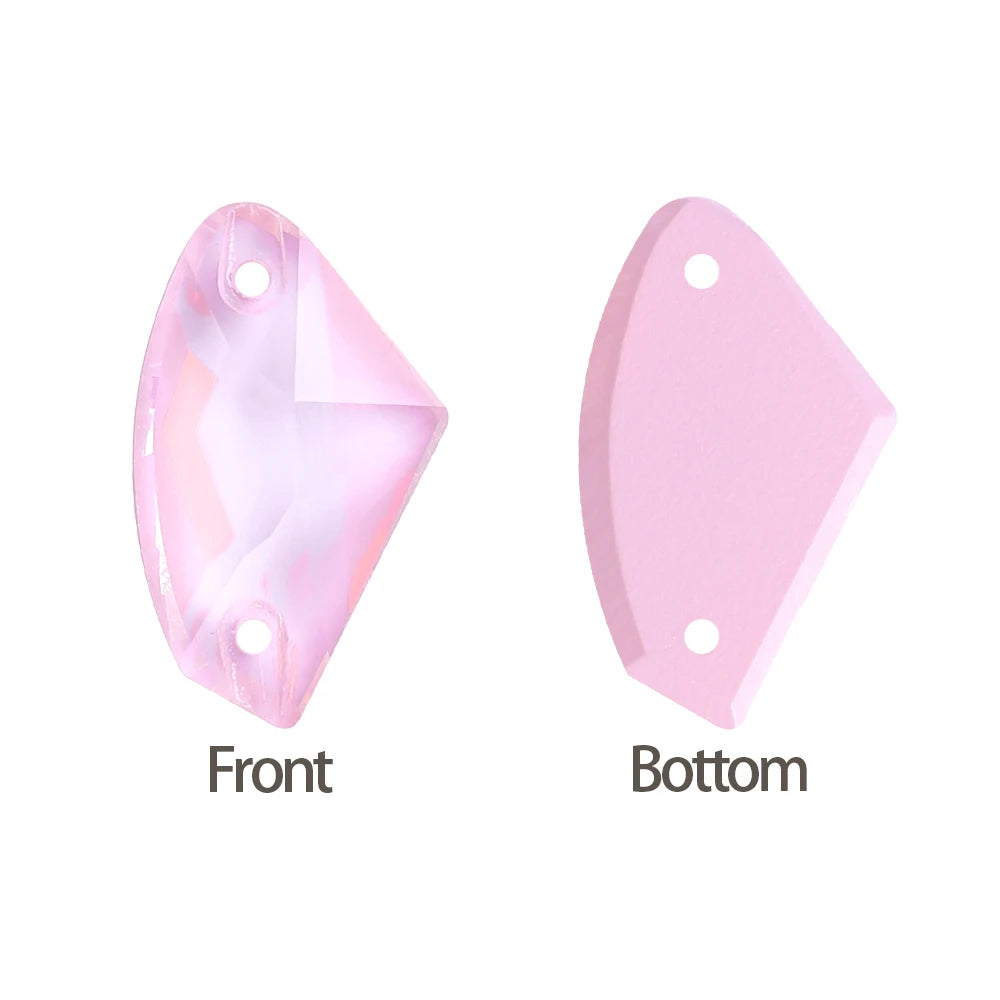 Factory Direct Wholesale Low MOQ Glass Crystal Galactic Sew-On Rhinestones With Two Holes for Garment Decoration 3256