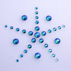 QIYI Rhinestone Mix Sizes Gems Charms Nail Art Rhinestones for Designs Flat Back Crystal High Quality Wholesale 3D Glass Silver