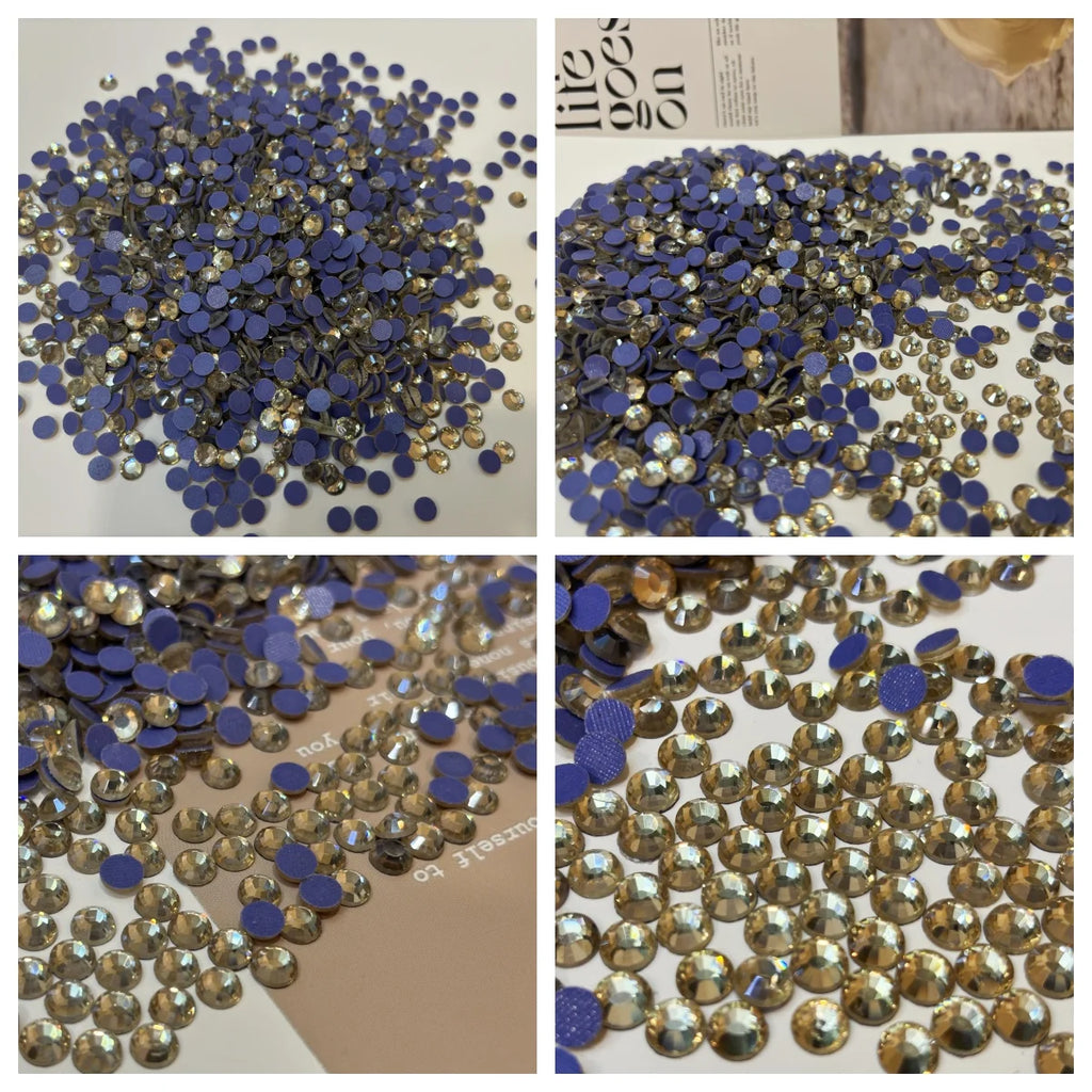 Wholesale SS28 Golden Shadow Hotfix Flat Back Glass Rhinestones  for Garments and Rhinestone Decorations