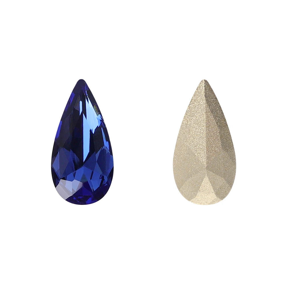 New Arrival Tear Drop Shape K9 Glass Grade AAAAAA Fancy Shape Sparkling Bright Shining Point Back Loose Customized Rhinestones