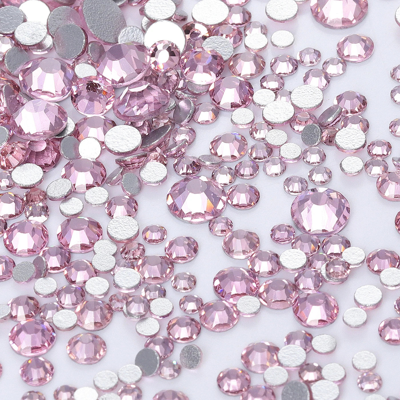 QIYI Wholesale Mixed Size Ss3-ss20 Crystal Rhinestones  Non- Hotfix Round Loose RhinestonesBulk for Decorative Nail Art Crafts