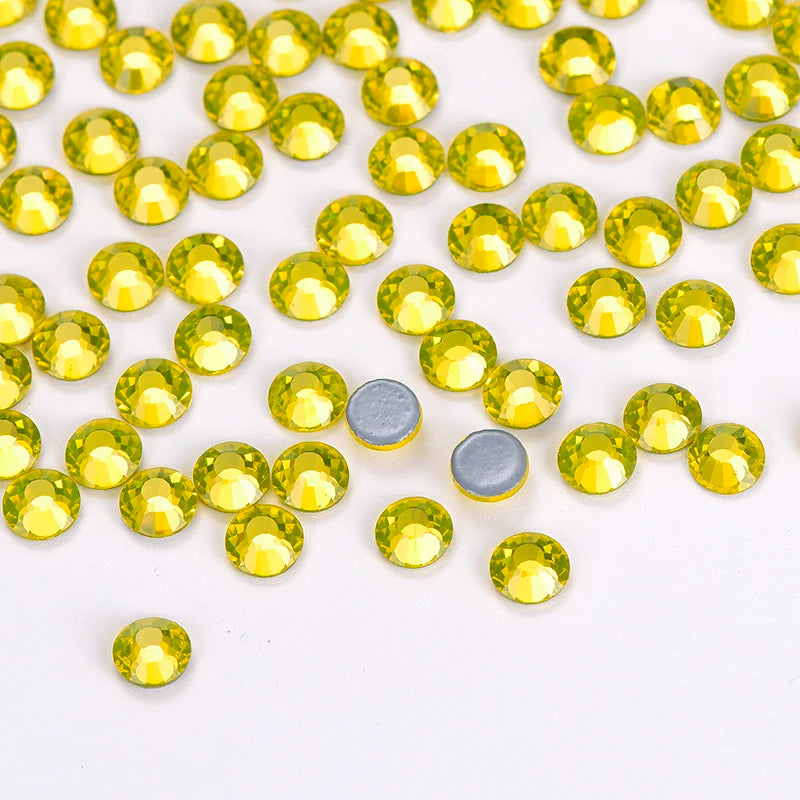 Factory Wholesale Blingbling Flat Back Rhinestones Hot Fix Crystal Glass for Cloth Same Cut Bulk Glass Rhinestones