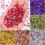 QY Wholesale SS3-SS50 Colorful Non Hotfix Rhinestones Bulk Glitter Crystal Glue on Strass Diamond Rhinestone Bling for Tumbler