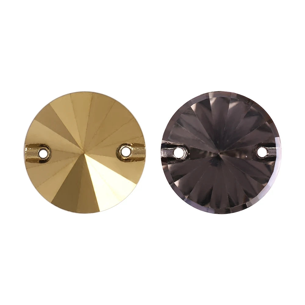 High Quality Sewing on Glitter Rivoli Rhinestones Pointback  Crystal Glass Fancy Stone for Garment Decoration