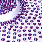 QIYI 2024 Wholesale High Quality Luxury Fashion Style Red AB Non Hofix Glass Flat Back Rhinestone for Decorate Garments Nail Art