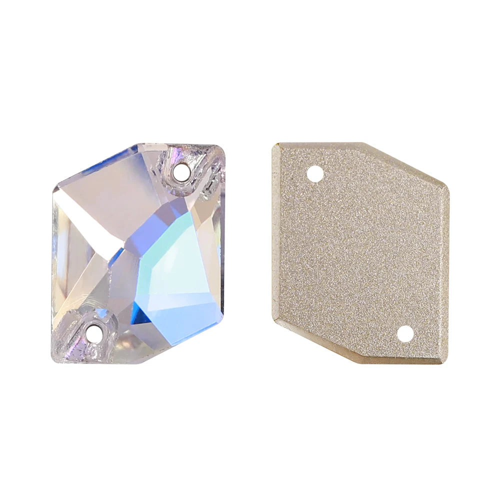 3265 Cosmic Shape 10*12mm/11*14mm/13*17mm/17*21mm Top Quality Durable Innovative Design Clear Glass Sew-on Rhinestones for DIY