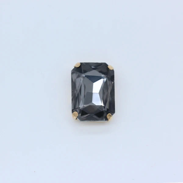 All-size 24-colors Flatback rectangle sew on glass stone Gems sewing crystal rhinestone gold plated button clothes Decorations