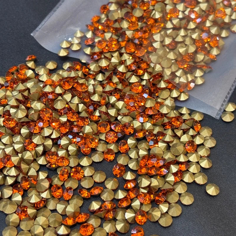 SS28 Round Glass Crystal Loose Rhinestones in Bulk for Bags and Clothing Decoration Rhinestone