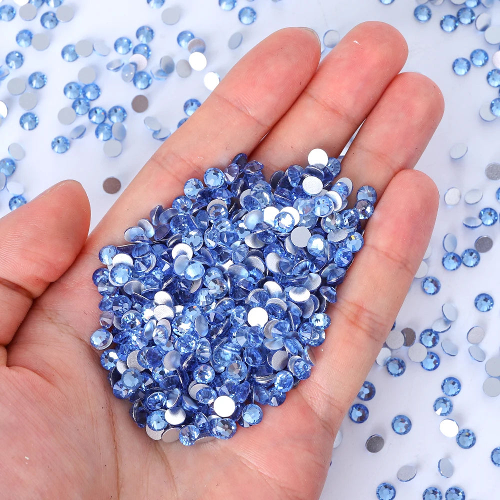 Wholesale Bling Bling Ss3 Ss50 Non Hotfix Brown Glass Rhinestones Nail Rhinestone for Nail Art Decoration