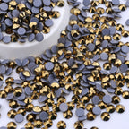 Wholesale Hot Fix Aurum Glass Rhinestone High Quality FlatBack Rhinestones SS6-SS30 for Garments and Art Decoration