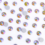QIYI Hot Selling High Quality Multi Sizes Fashion Green Line Non Hofix Glass Flat Back Rhinestone for Decorate Garment Nail Art