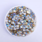QIYI Wholesale Non Hotfix 16 Cut Facets Glass Rhinestone Trim Rainbow Rose Gold Stones for Jewellery Making