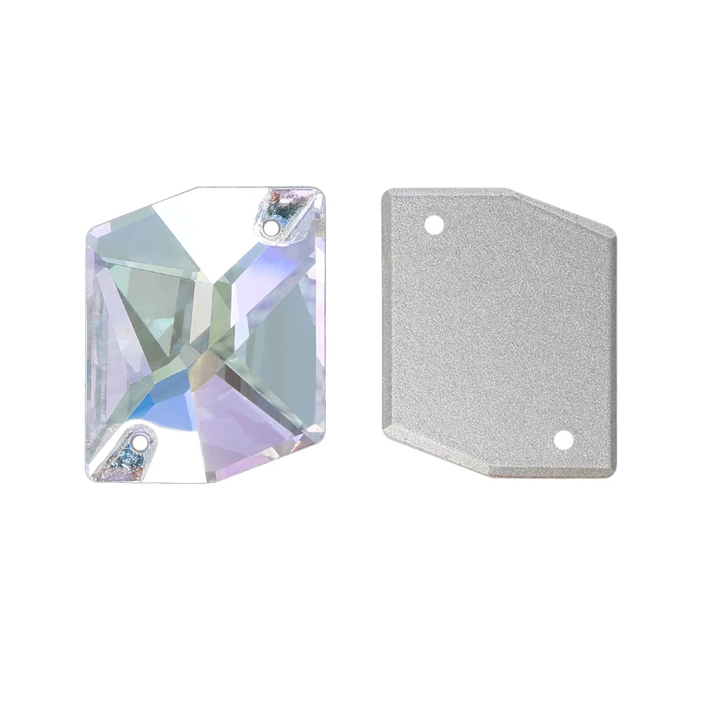 3265 Cosmic Shape 10*12mm/11*14mm/13*17mm/17*21mm Top Quality Durable Innovative Design Clear Glass Sew-on Rhinestones for DIY