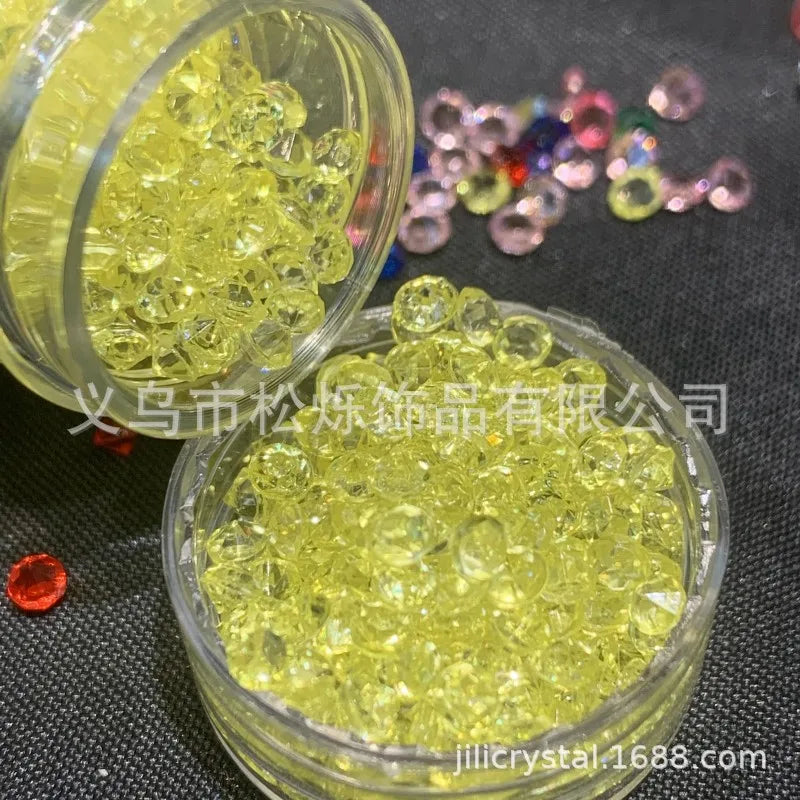 Wholesale Unique Gradient Coloured Plastic Resin Rhinestones Loose Beads for DIY Accessories Bulk Craft Materials