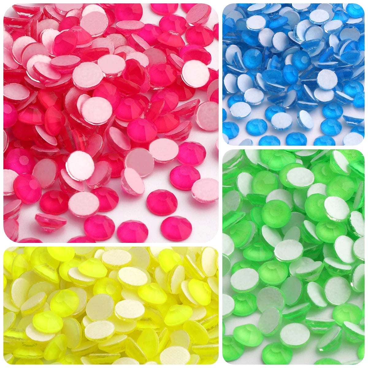 Factory Wholesale Rhinestone Non Hotfix Neon Flat Back Crystal Pink Glass Rhinestones for DIY Nail Clothing