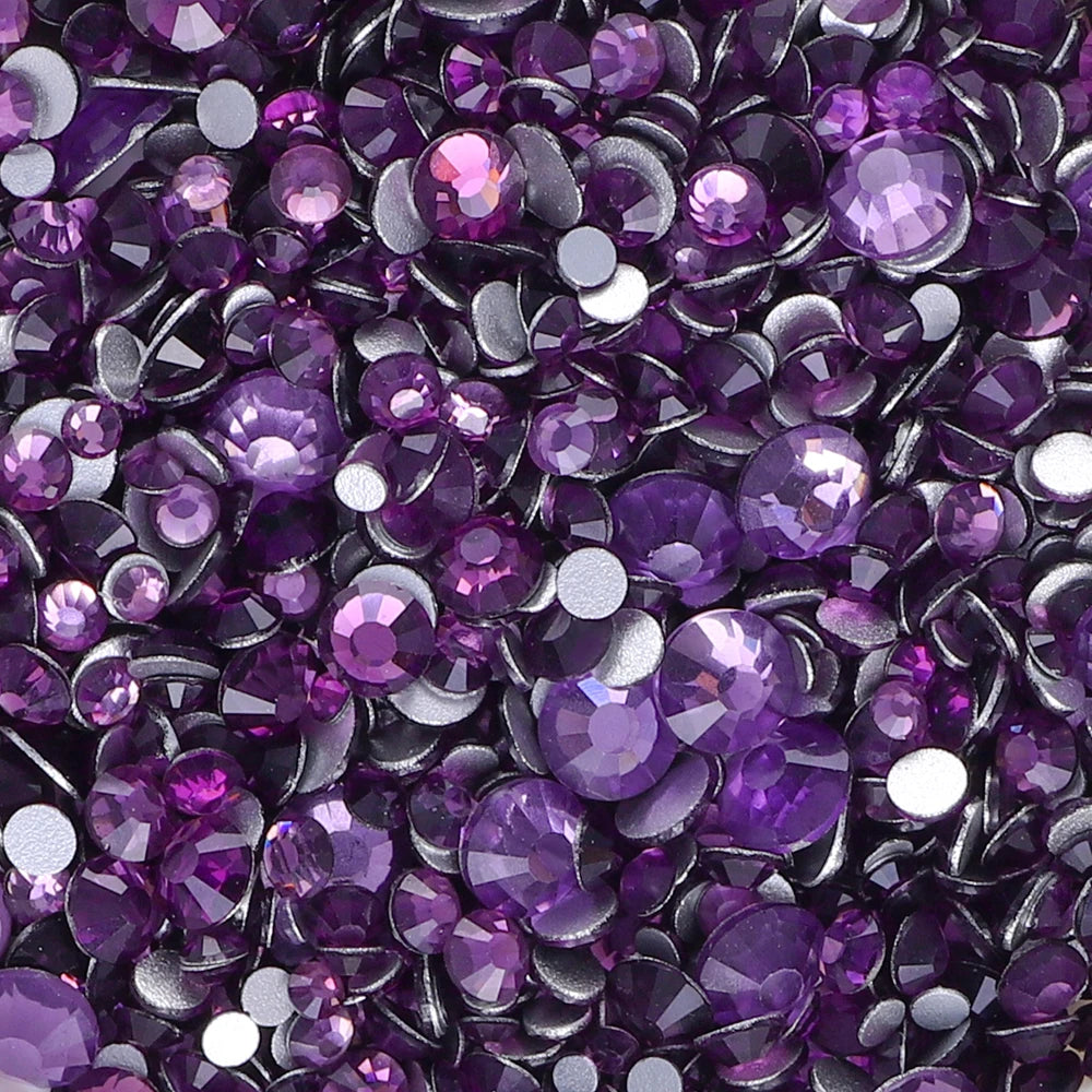 Wholesale Over 100+Colors Non Hotfix Rhinestones Mix Size Crystal Flatback Regular Cut Rhinestones for Bags