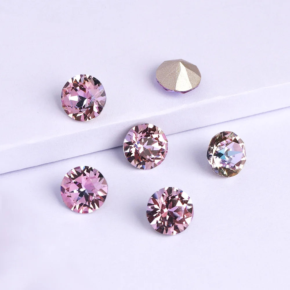 QIYI High Quality Factory Wholesale 200+ Colors Trendy Shimmer Luxury K9 XIRIUS Chaton Pointback Rhinestone for Decoration Cloth