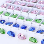 2024 Hot Selling Customer-Favorite K9 Glass Top Quality Crystal Point Back Drop Shape Rhinestones for Clothing Accessories