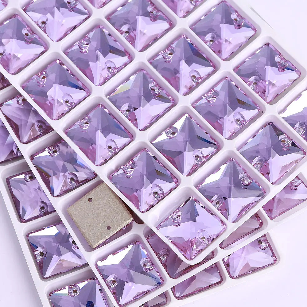 QIYI 3240 High Quality K9 Glass Crystal Rhinestones Glass Beads Triangle Sew-on Crystal Stones for Wedding Dress Bags Shoes