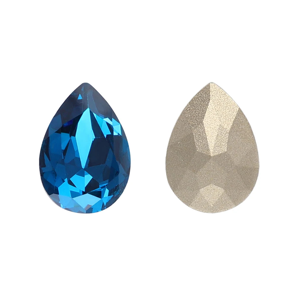2024 Hot Selling Customer-Favorite K9 Glass Top Quality Crystal Point Back Drop Shape Rhinestones for Clothing Accessories