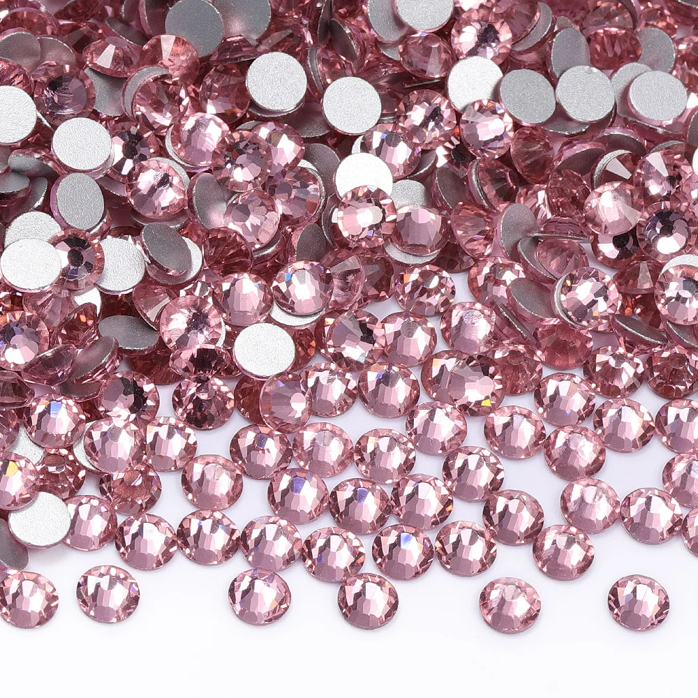 Newest Glass Rhinestones Non HotFix Flatback Rhinestones Bling Shine Bright Bulk Cup Rhinestone for Clothing Accessories
