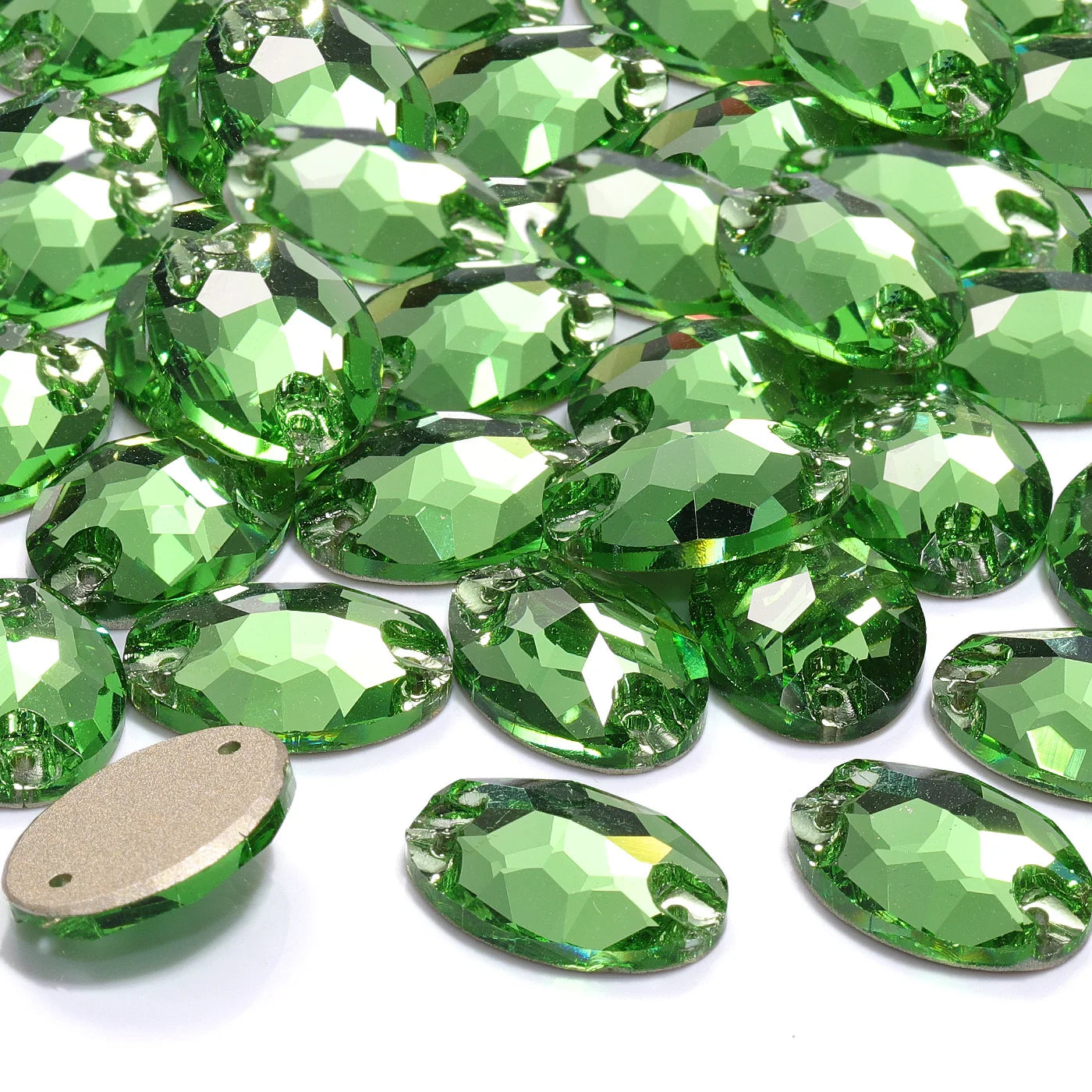 Wholesale Oval Crystal Sew-on Rhinestones K9 Glass Sew on Stones Garment Beads Clothing Sewing Accessories