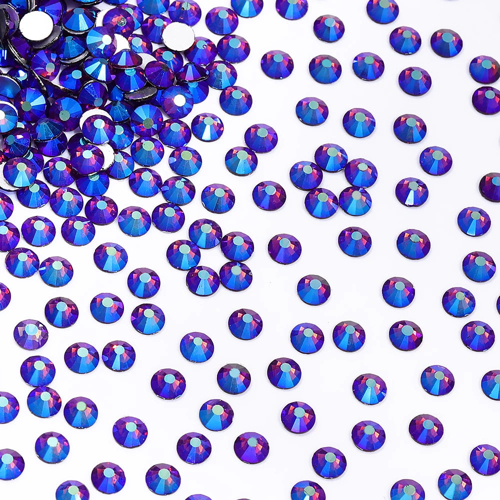 Factory Wholesale Big Bag Non Hotfix Rhinestones SS6-SS30 Glass Crystal Flatback Regular Cut Rhinestones for Nails Art