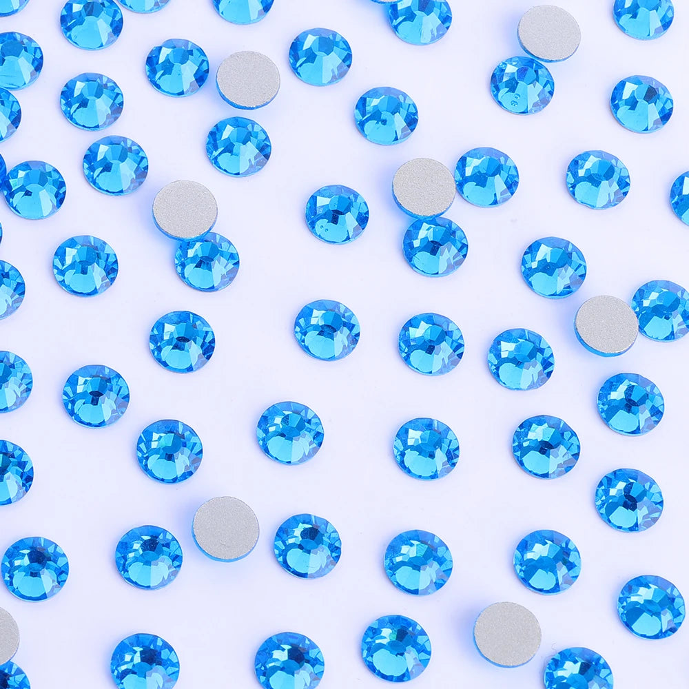 QIYI 2024 Hot Selling High Quality Luxury Fashion Regular Cut Non Hofix Glass Flat Back Rhinestone for Decorate Garment Nail Art
