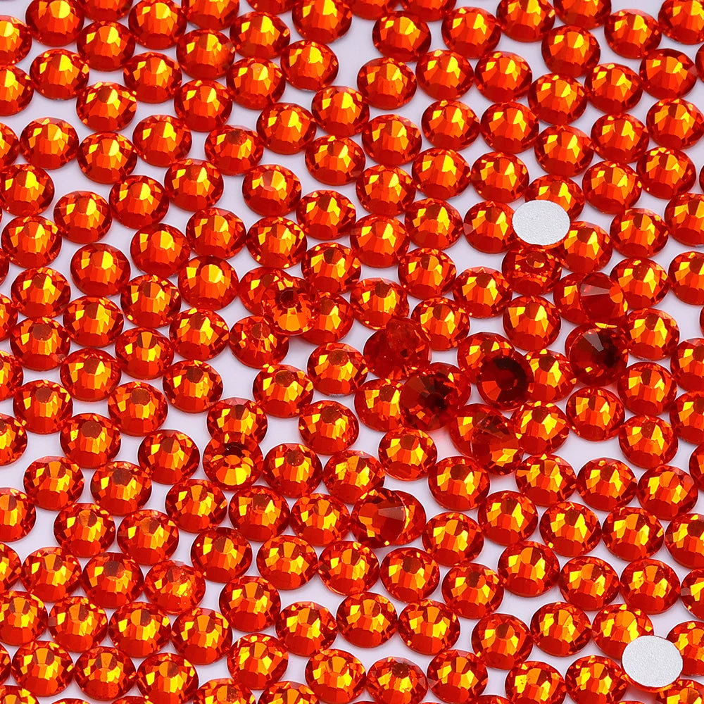 QIYI 1001-1035 SS30-SS50 Colors Flat Back Hot Fix Durable Latest Fashion Popular Style Glass Crystal Rhinestones for Garment