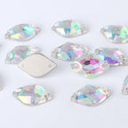 Wholesale Lemon AB Crystal Bling Custom Sew-on Rhinestones 5A Quality FlatBack 2 Holes Sewing Stones Bling Wedding Decoration