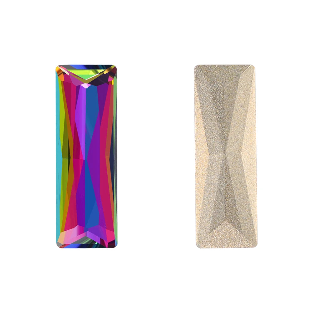 Factory Direct Wholesale New Product Explosion K9 Glass Crystal Rectangle Bling Bright Shining Rhinestones DIY Decoration Grade