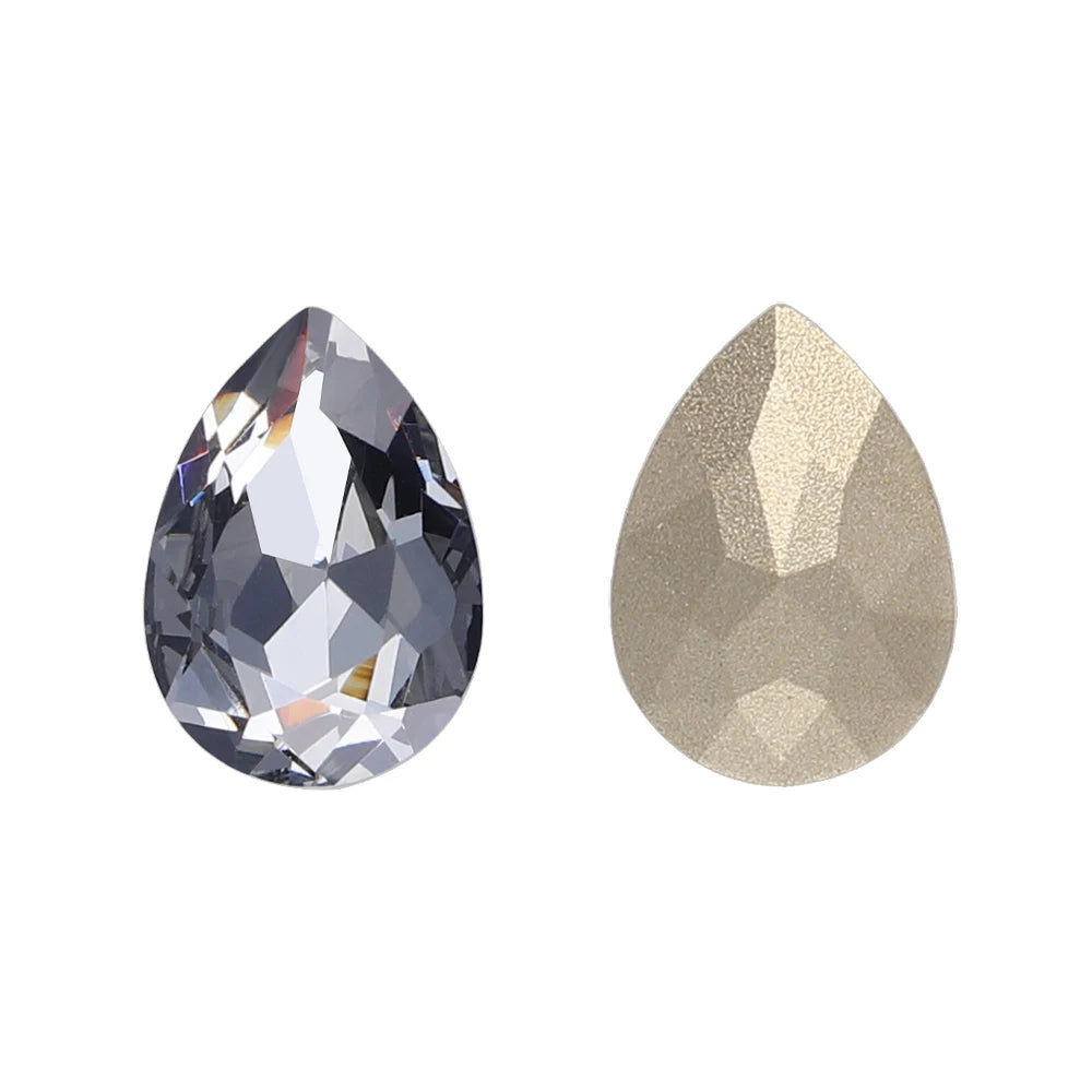 Qiyi 2024 New Arrival Innovative Design K9 Glass Top Quality Crystal Point Back Drop Shape Rhinestones for Clothing Accessories