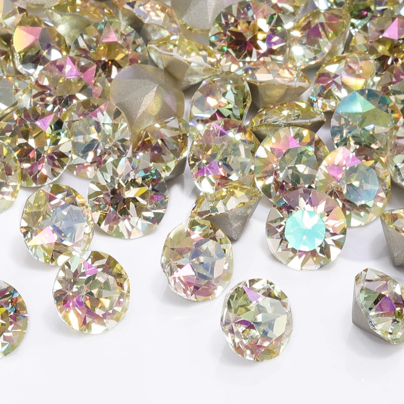 QIYI 2024 New Arrival Factory Wholesale AB Colors Grade AAAAAA Luxury K9 XIRIUS Chaton Pointback Rhinestone for Decoration Cloth