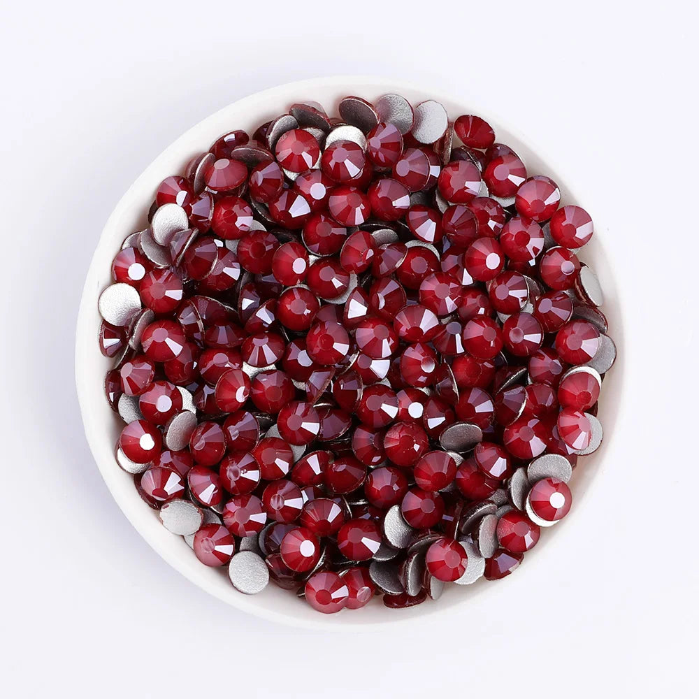 Multicolor Wholesale Mocha Pink Crystal Rhinestones Glass Flat Back Non Hot Fix Crystal AB Rhinestones in Bulk